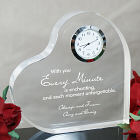 Engraved With You Heart Clock 738812